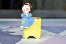 Load image into Gallery viewer, Handmade girl 3D pots - flower planters - ceramic pots