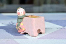 Load image into Gallery viewer, Handmade girl 3D pots - flower planters - ceramic pots