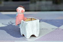 Load image into Gallery viewer, Handmade girl 3D pots - flower planters - ceramic pots