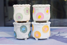 Load image into Gallery viewer, ZUOYU colourful beans pots - handmade ceramic planter (9.5cm*9.5cm)