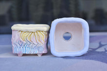 Load image into Gallery viewer, Square colourful pots - handmade planter - flower pot (8.5cm*6cm)