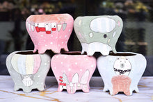Load image into Gallery viewer, Handpainted cartoon pots - flower planter - succulent pot (14cm * 11.5cm)