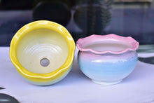 Load image into Gallery viewer, Handmade flower edge pots - succulent planter (13.5cm*8.5cm)