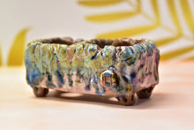 Load image into Gallery viewer, Handmade pots with two holes - YIPIN succulent planter - flower pot (15cm*7.3cm*7cm)