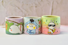 Load image into Gallery viewer, Handpainted small pot -succulent cartoon planter (8cm*7.5cm)