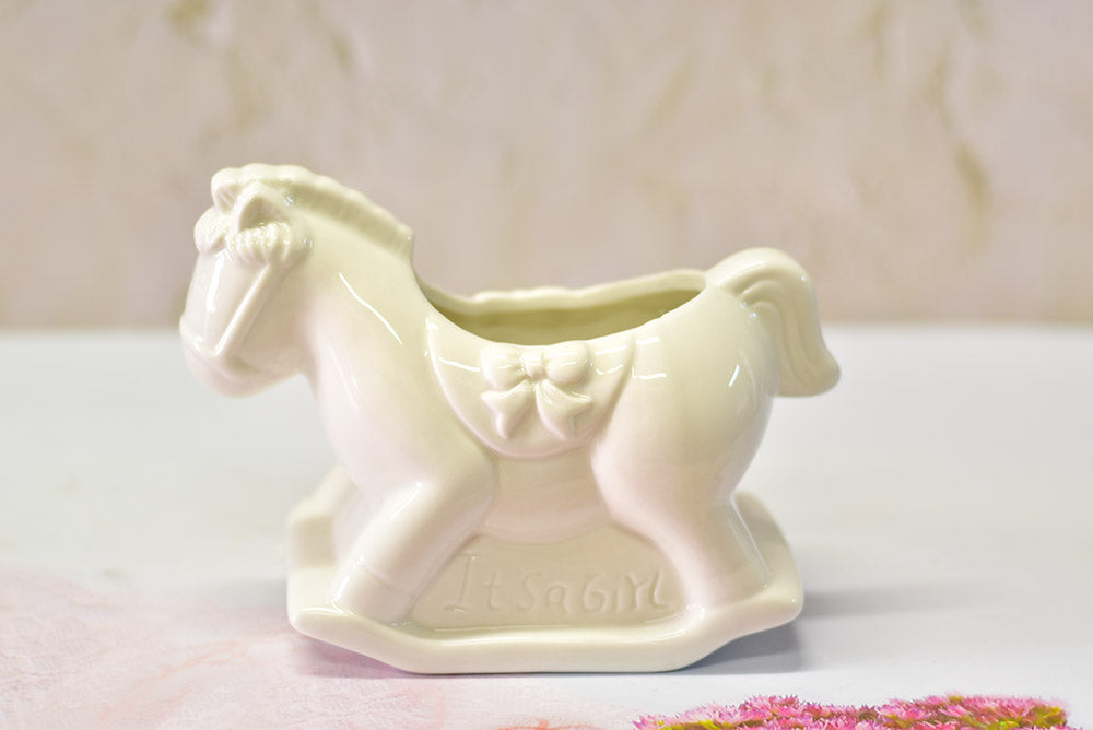 horse succulent planter Rocking horse pots - succulent planter