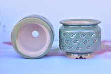 Load image into Gallery viewer, Full stamp succulent pot - ceramic flower pot (9cm*8cm)
