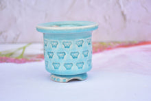 Load image into Gallery viewer, Ice crackle style pot - full stamps flower planter (8.5cm*8cm)