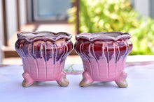 Load image into Gallery viewer, Pink designed succulent pot - flower planter (13cm*14.5cm)