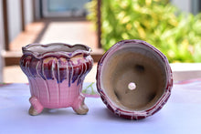 Load image into Gallery viewer, Pink designed succulent pot - flower planter (13cm*14.5cm)