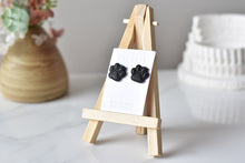 Load image into Gallery viewer, Paw Polymer Clay Earrings (black)