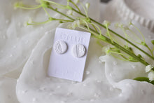 Load image into Gallery viewer, White Wave Texture Polymer Clay Earrings