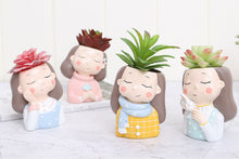 Load image into Gallery viewer, Elegant girl pot - Succulent planter - home decor