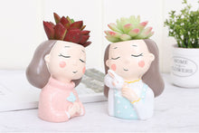 Load image into Gallery viewer, Elegant girl pot - Succulent planter - home decor