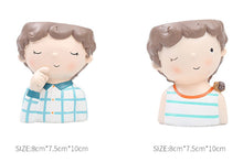 Load image into Gallery viewer, Cute boy pot - Resin succulent planter - home decor