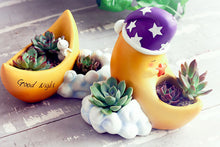 Load image into Gallery viewer, Moon Pots - 'Good Night' - Succulent pots - Made of Resin (17cm*8cm)