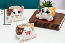 Load image into Gallery viewer, Cute cat pots - succulent planter - flower pots (8.3cm*6.2cm)