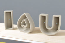 Load image into Gallery viewer, Succulent arrangement pot - I Love you shape - concrete flower pot