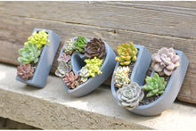 Load image into Gallery viewer, Succulent arrangement pot - I Love you shape - concrete flower pot