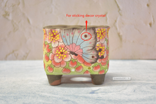 Load image into Gallery viewer, 【Doris's collection】Handpainted succulent pots - flower planters (11cm*9.5cm*10cm)