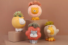 Load image into Gallery viewer, Cute animal Planters - Animal flower pot - Adorable resin planters