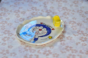 Desert plate - jewellery plate - Handmade desert tray - Doraemon