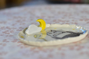 Desert plate - jewellery plate - Handmade desert tray - Totoro