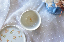 Load image into Gallery viewer, Handmade tea cup- floral cup - mug with saucer
