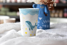 Load image into Gallery viewer, Handmade whale cup- coffee lover cup- handpainted ceramic cup
