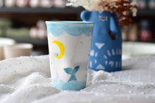 Load image into Gallery viewer, Handmade whale cup- coffee lover cup- handpainted ceramic cup
