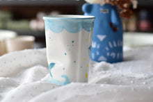 Load image into Gallery viewer, Handmade whale cup- coffee lover cup- handpainted ceramic cup
