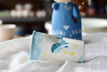 Load image into Gallery viewer, Handmade whale cup- coffee lover cup- handpainted ceramic cup
