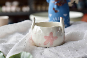 Handmade daisy bowl - Floral pattern bowl - Elegant ceramic bowl