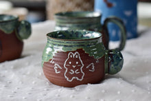 Load image into Gallery viewer, Handmade coffee mug - drippy animal mug - cute mug
