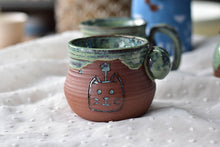 Load image into Gallery viewer, Handmade coffee mug - drippy animal mug - cute mug
