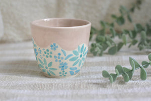 Handmade daisy mug - coffee lover cup