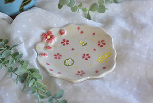 Cherry blossom jewellery plate - Handmade desert tray - HONEY