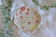 Load image into Gallery viewer, Cherry blossom jewellery plate - Handmade desert tray - HONEY
