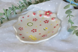 Cherry blossom jewellery plate - Handmade desert tray - HONEY