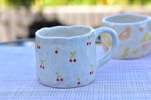 Load image into Gallery viewer, Cherry mug - coffee lover mug (speckled)
