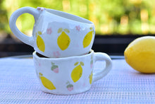 Load image into Gallery viewer, Lemon mug - coffee lover mug (handbuilding)
