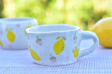 Load image into Gallery viewer, Lemon mug - coffee lover mug (handbuilding)
