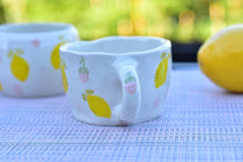 Load image into Gallery viewer, Lemon mug - coffee lover mug (handbuilding)
