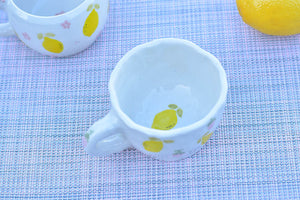 Lemon mug - coffee lover mug (handbuilding)