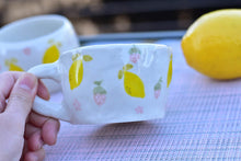 Load image into Gallery viewer, Lemon mug - coffee lover mug (handbuilding)
