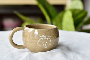 Elephant coffee mug - cute tableware - tea lover