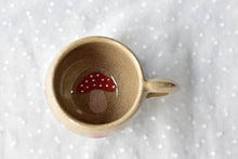 Load image into Gallery viewer, Mushroom coffee mug - cute tableware in brown - tea lover
