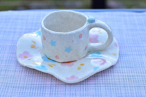 Daisy cake plate - Handmade jewellery tray