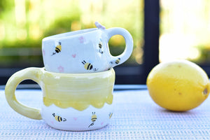 Cute bee mug - coffee lover mug (small)