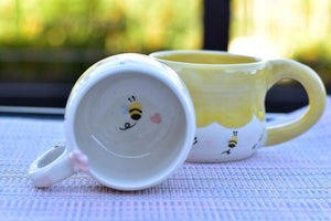 Cute bee mug - coffee lover mug (small)